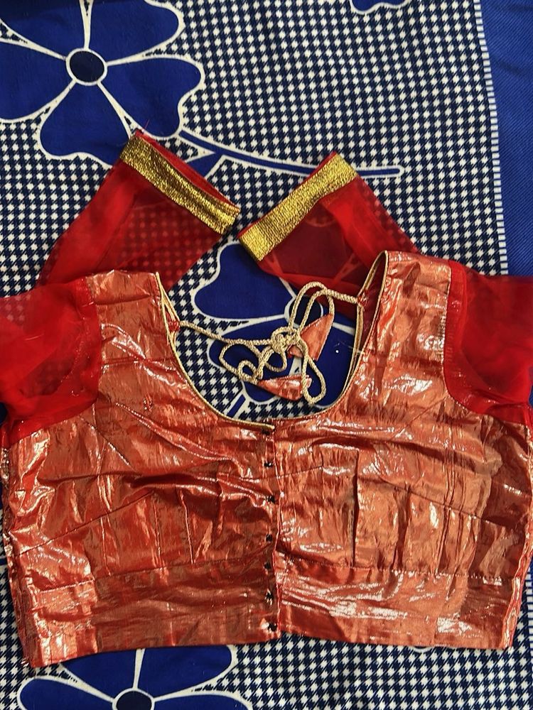 Red &amp; Gold Blouse