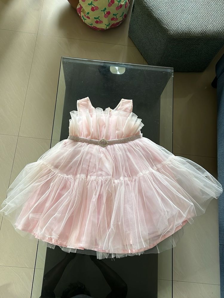 Girls baby Pink Tulle Dress - Party wear