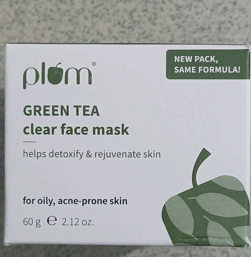 Plum Green Tea Clear Face Mask
