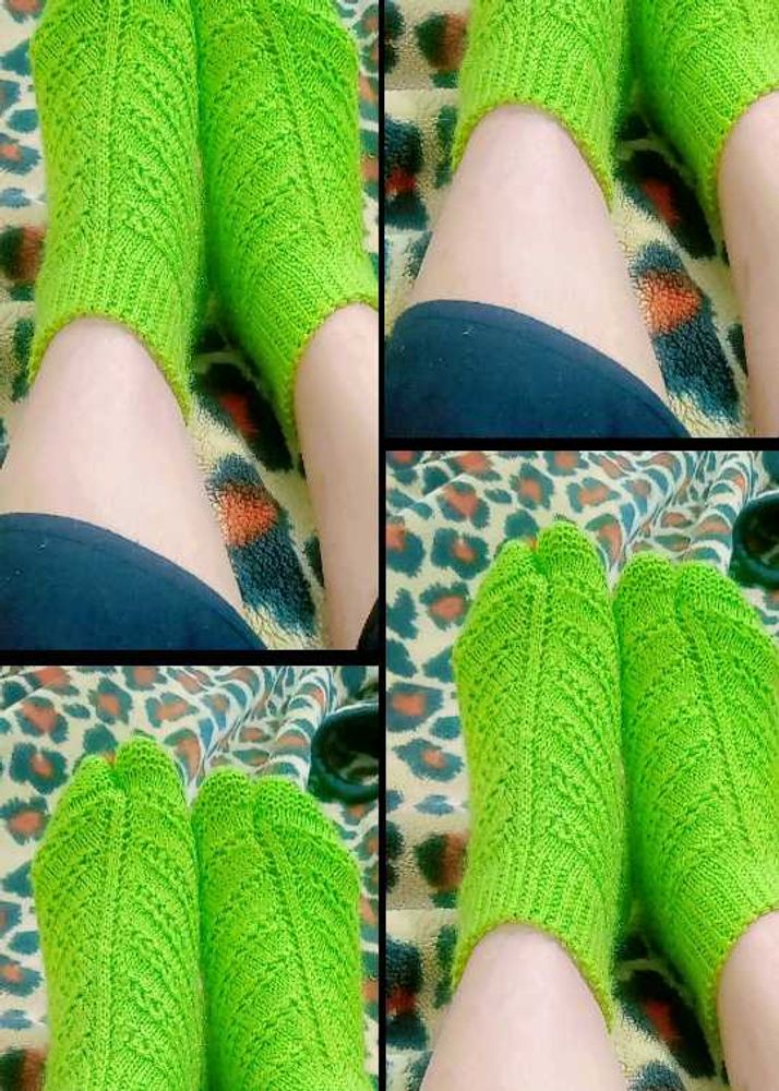 Green Knit Socks