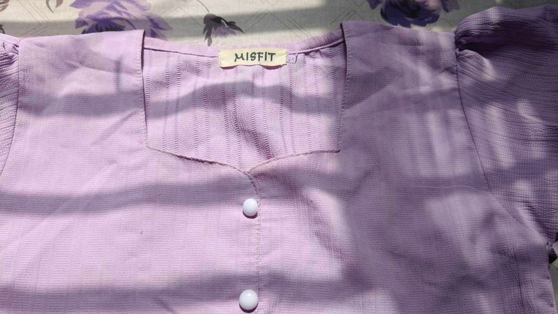 Crop Button Up Top