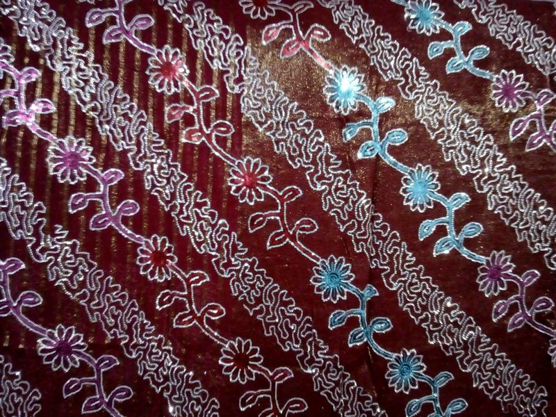 Vintage Floral Batik Fabric