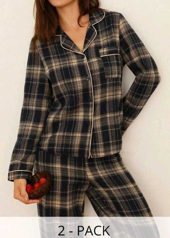 H&amp;M INSPIRED PLAID NIGHT SUIT(Navy)💜