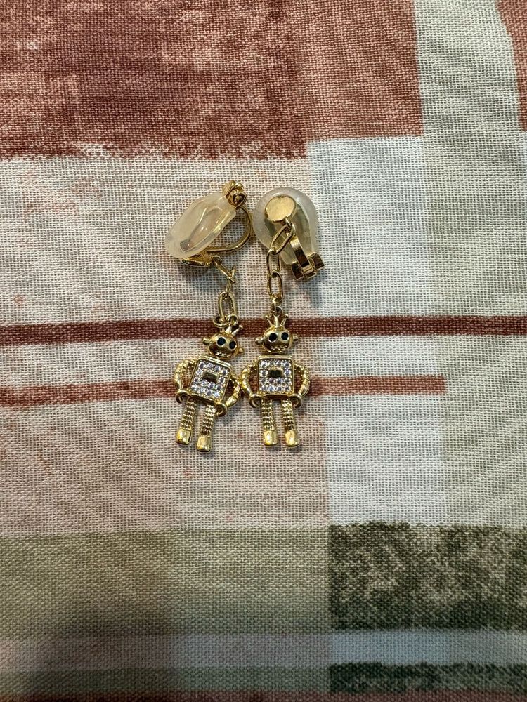 Cute Robot Clip-On Earrings