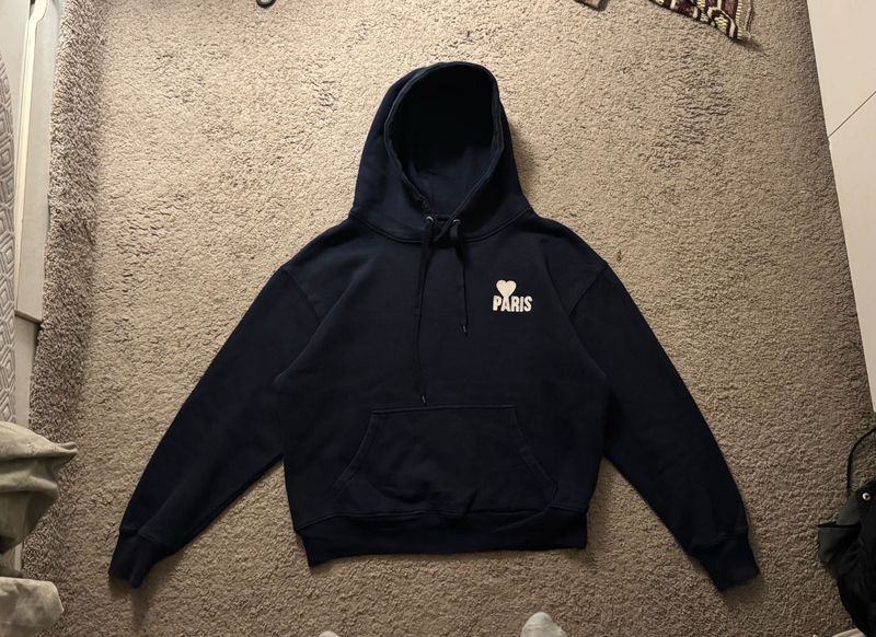 AMI Paris Heart Graphic Oversized Hoodie