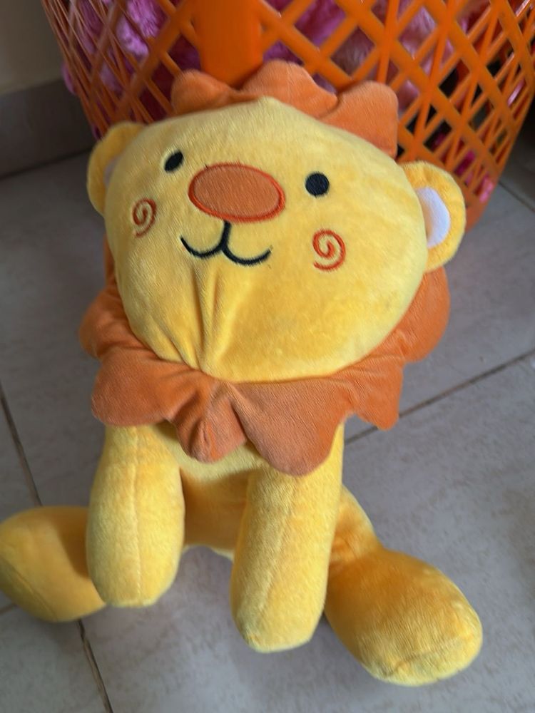 Cute Yellow Lion Plush Toy