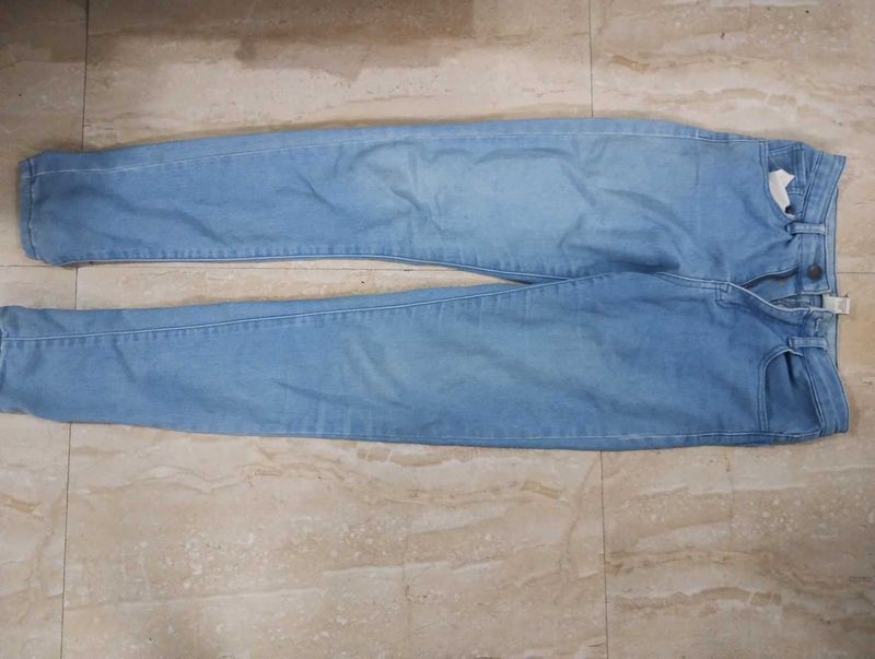 Light Wash Denim Skinny Jeans