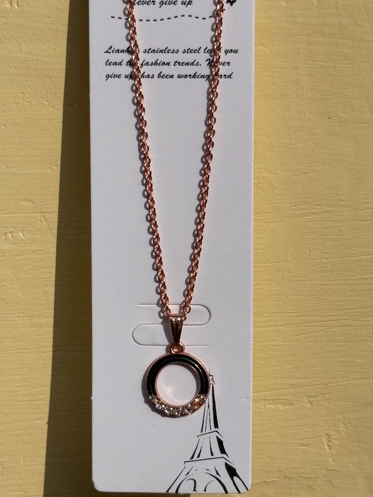 Stainless Steel Circle Pendant Necklace