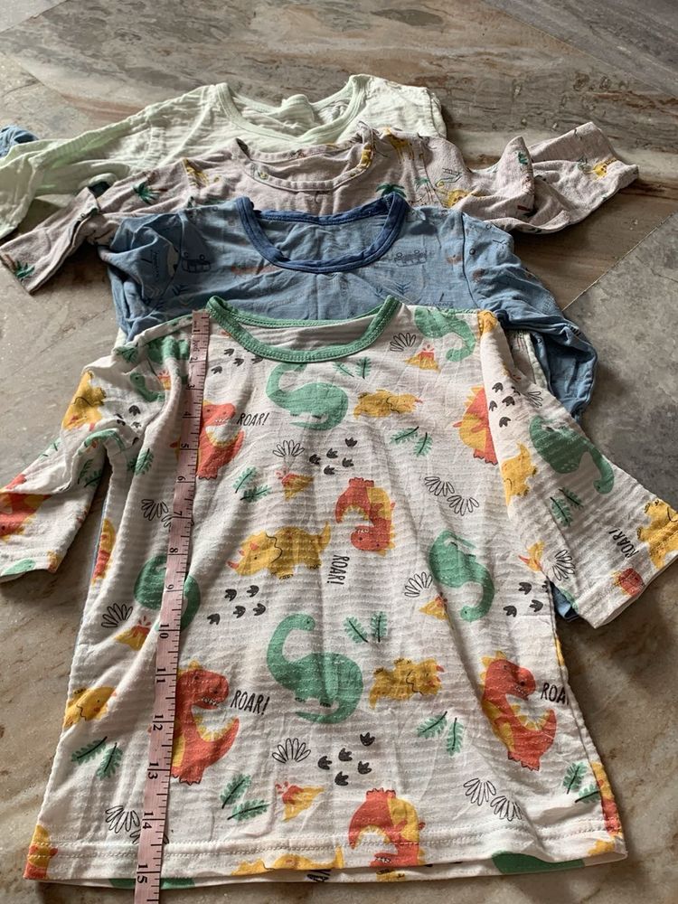 Cute Dinosaur Print Long Sleeve Tops