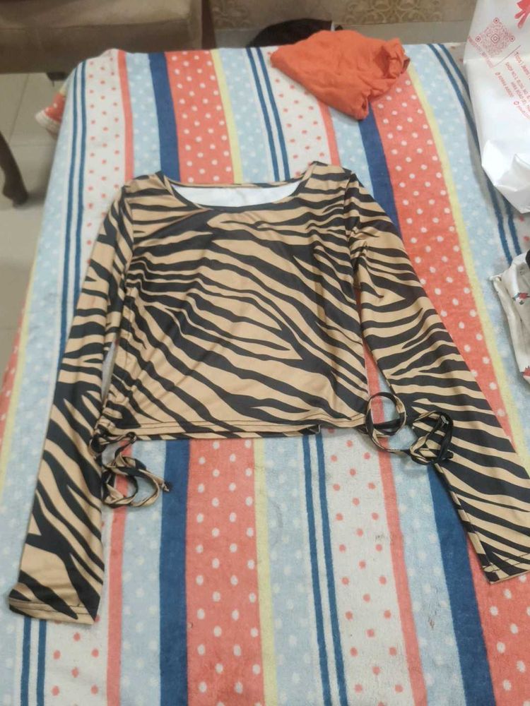 Trendy Animal Print Long Sleeve Top