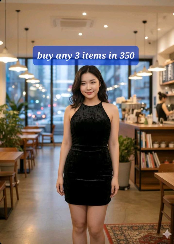 Elegant Black Velvet Mini Dress