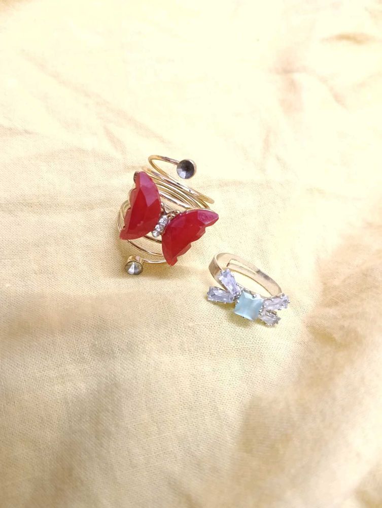 Charming Butterfly &amp; Gemstone Rings