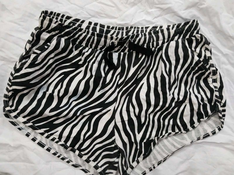 Women's Zebra Print Shorts