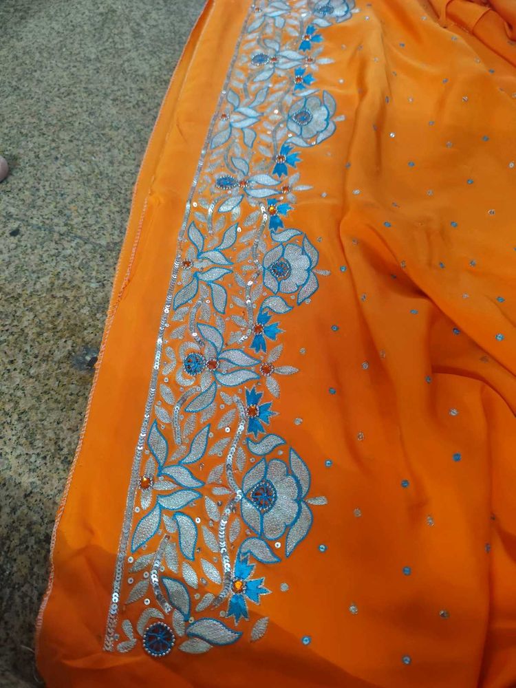 Orange Embroidered Suit sale