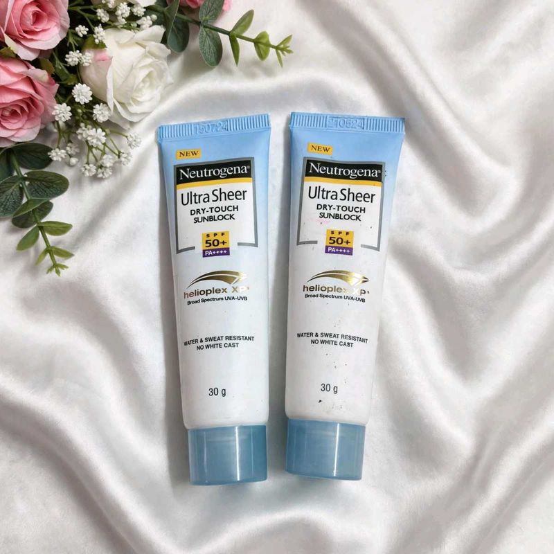 Pack of 2 Neutrogena Ultra Sheer Sunscreen SPF 50+