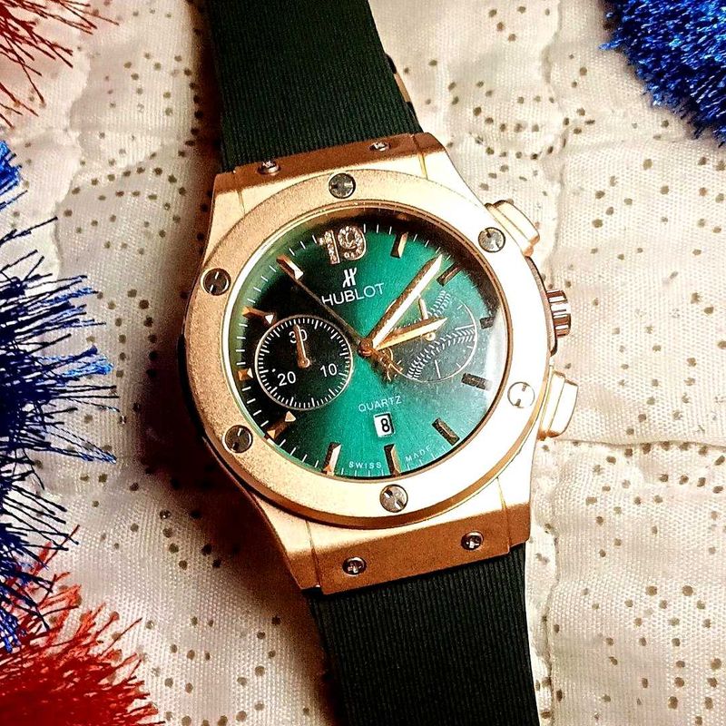 Hublot Quartz Green Dial Watch