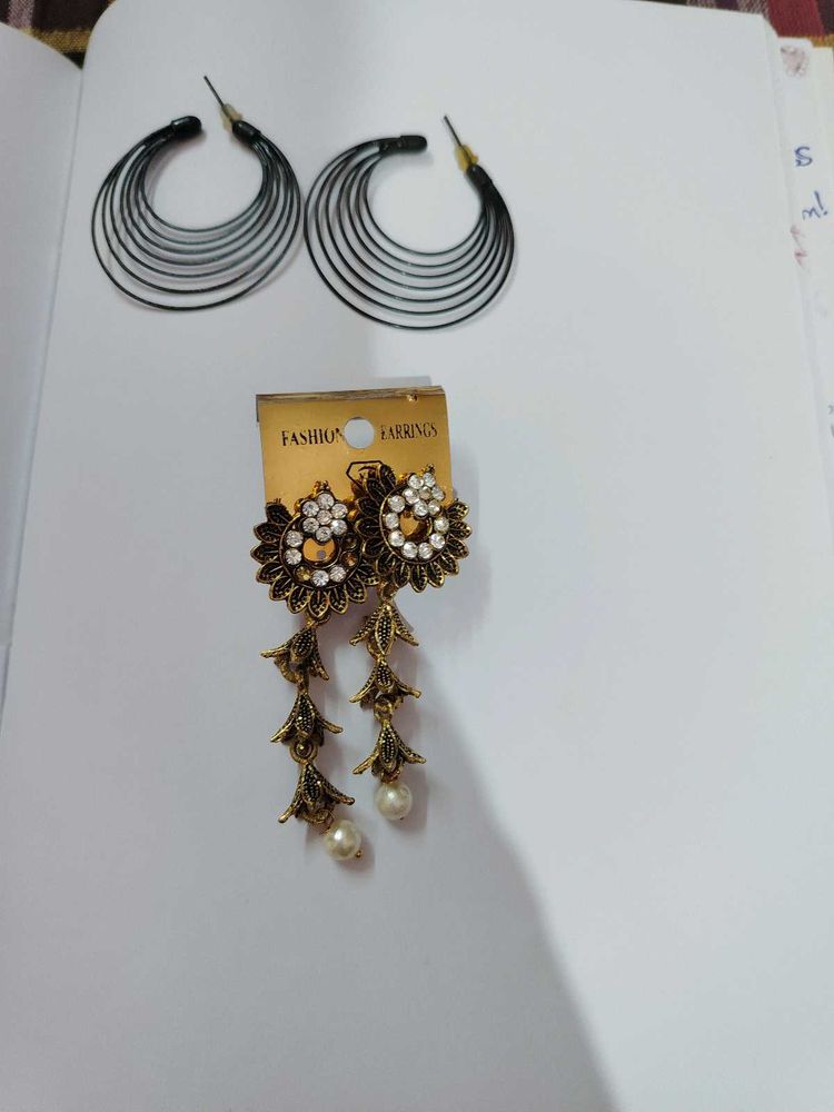 5 pieces of Elegant Dangle Earrings with Pearl Acc