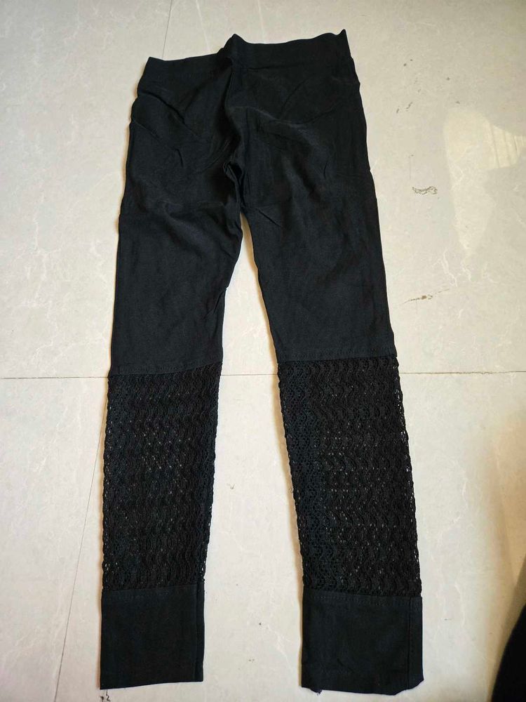 Black Lace Detailed Palazzos