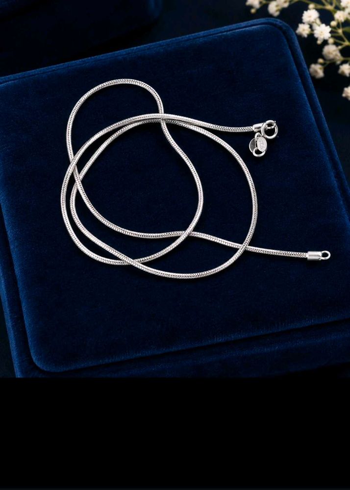 Elegant Silver Snake Chain Necklace