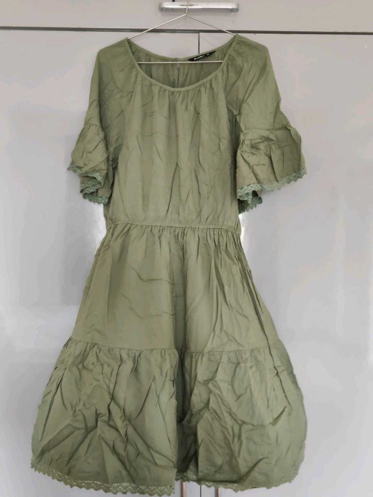 Light Green Tiered Dress