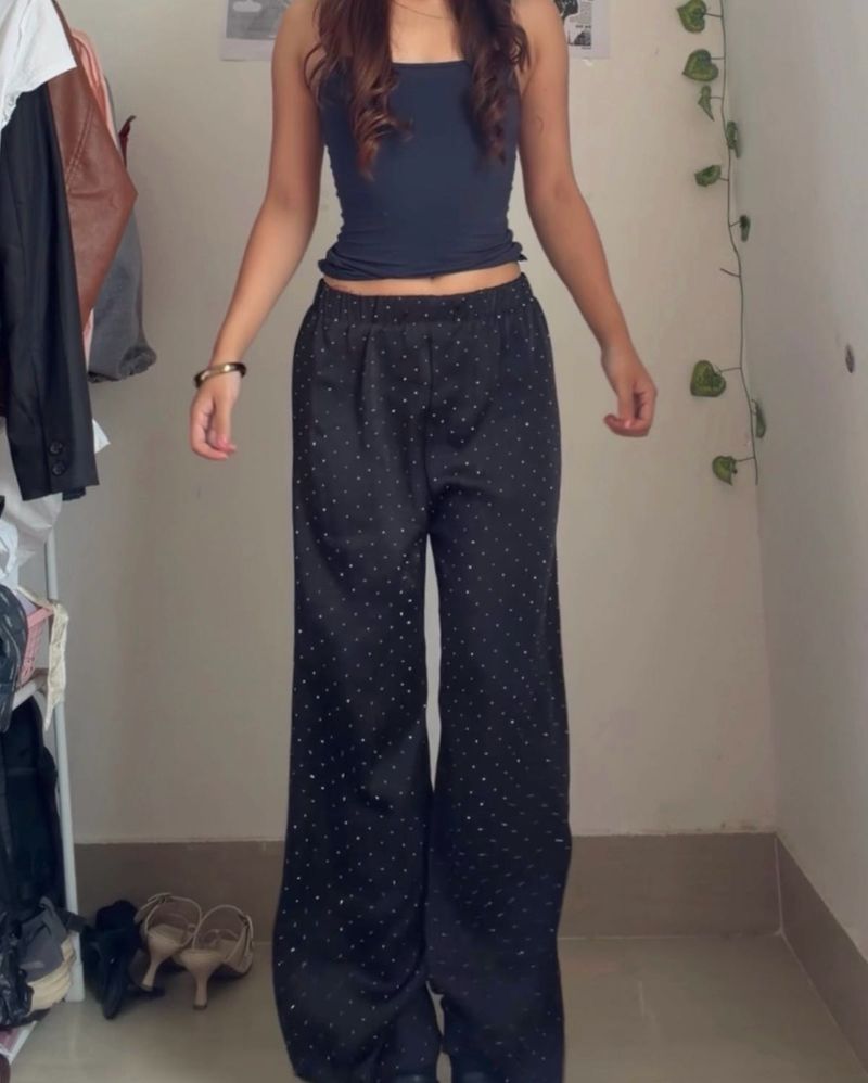 Sparkling Wide Leg Pants