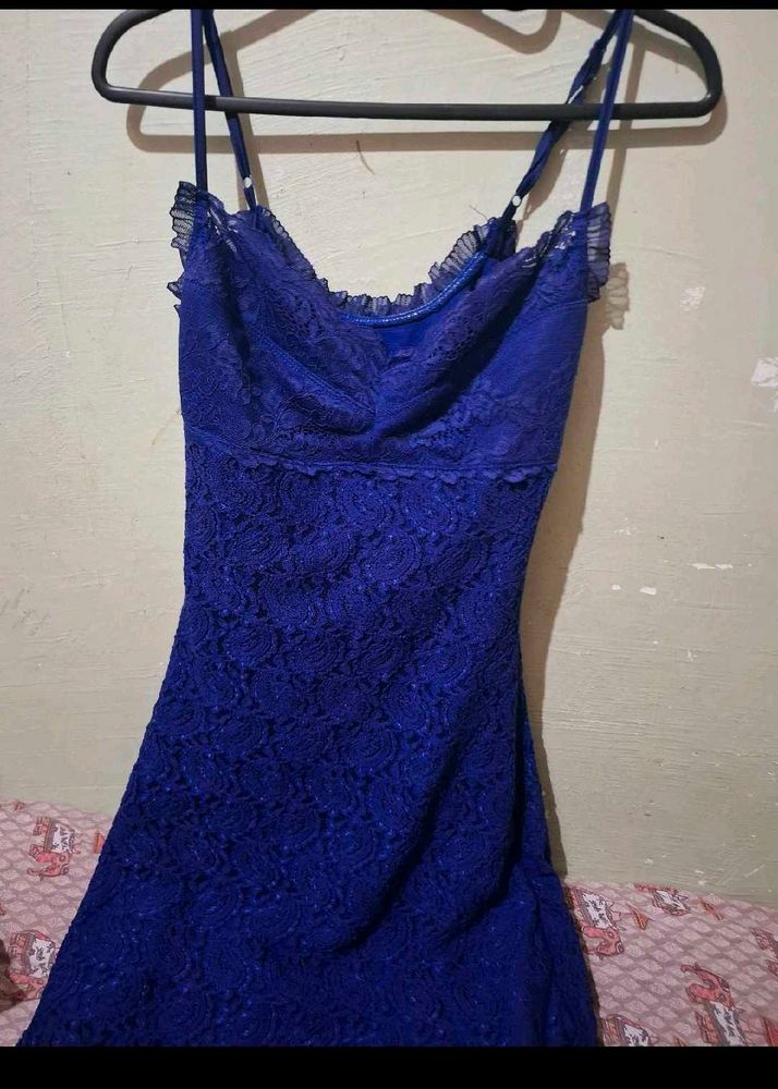 Stunning Royal Blue Lace Dress