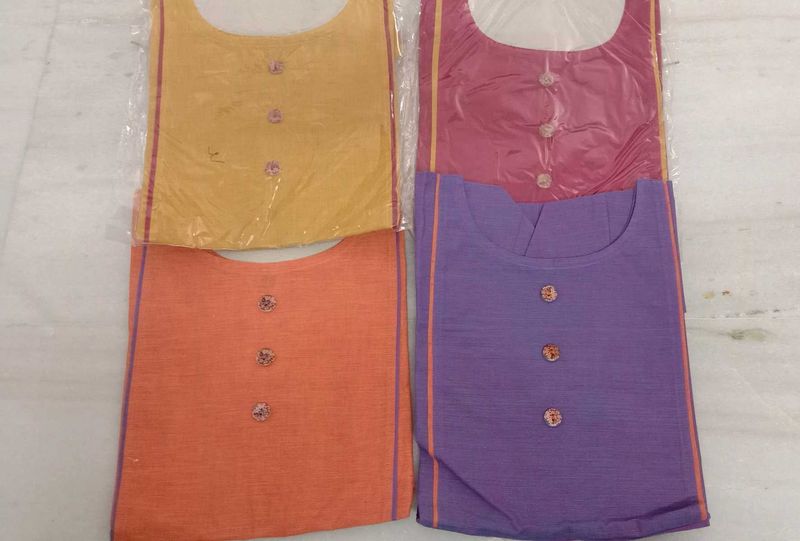 Pack of 4 Casual short Kurtas