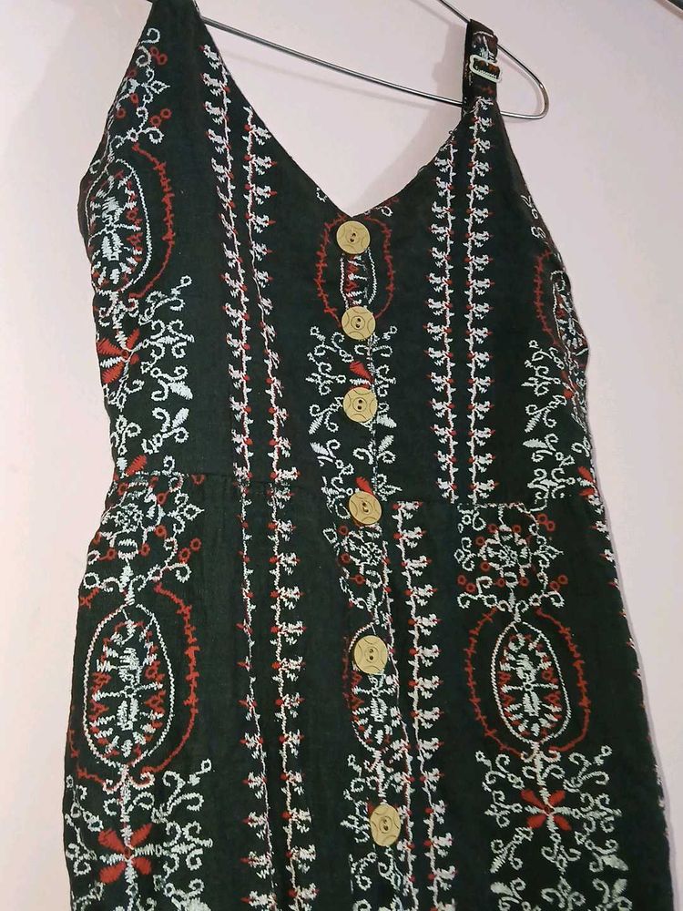 Boho Printed Strappy Maxi Dress