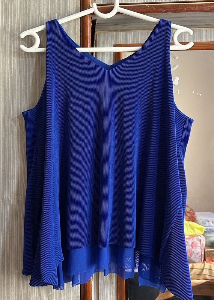 Blue Sleeveless Top