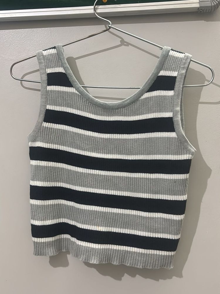 Striped Ribbed Tank Top