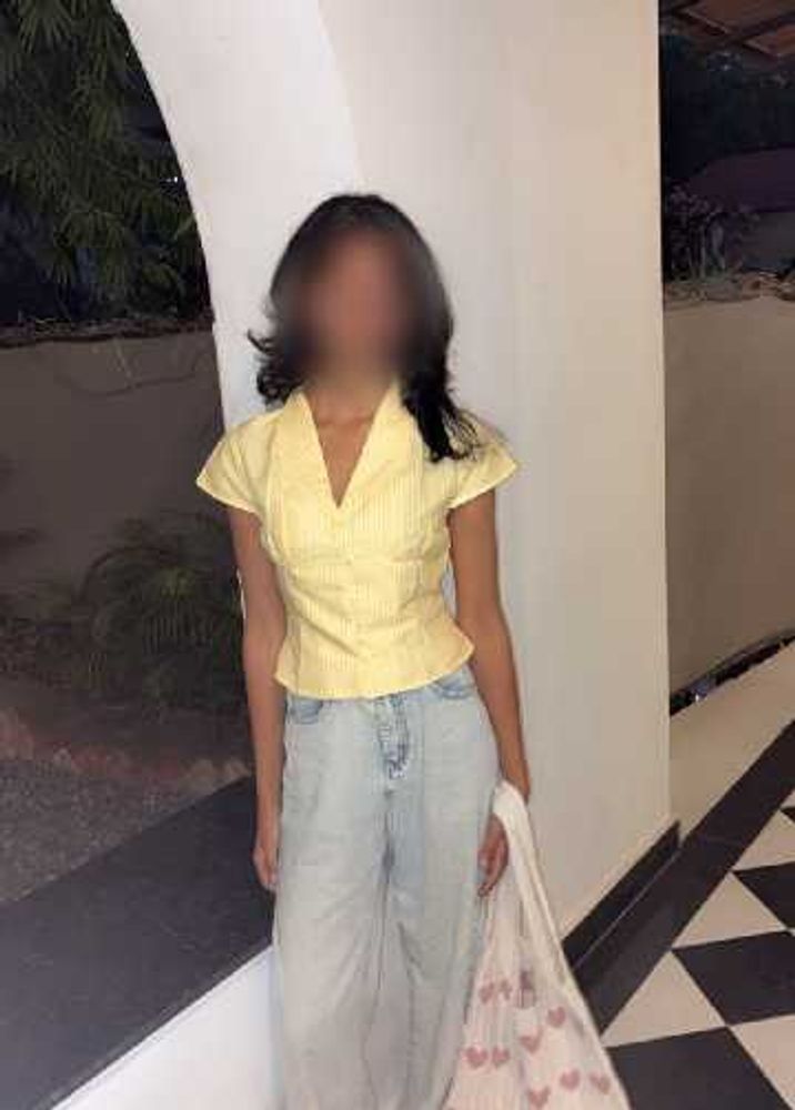 Yellow Striped Button-Up Shirt