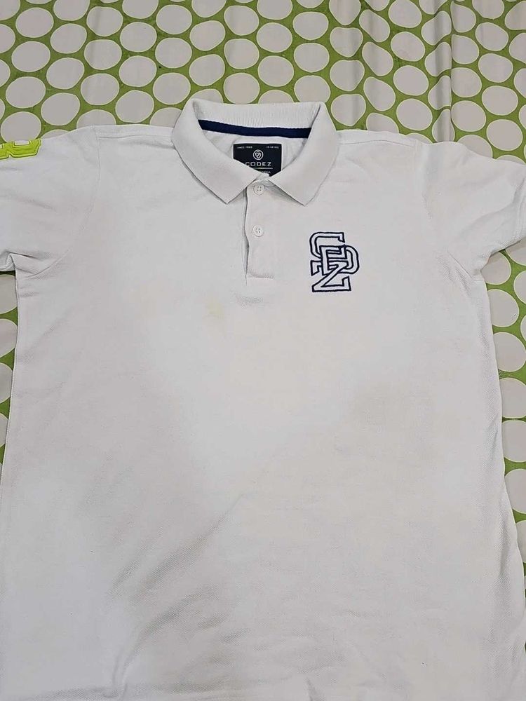 Boys White Polo T-Shirt
