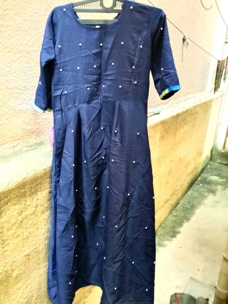 THIS NEW DRESS .Elegant Navy Blue Kurta