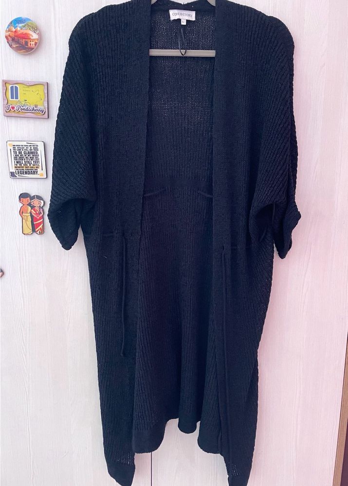 Cover Story Black Knitted Shrug