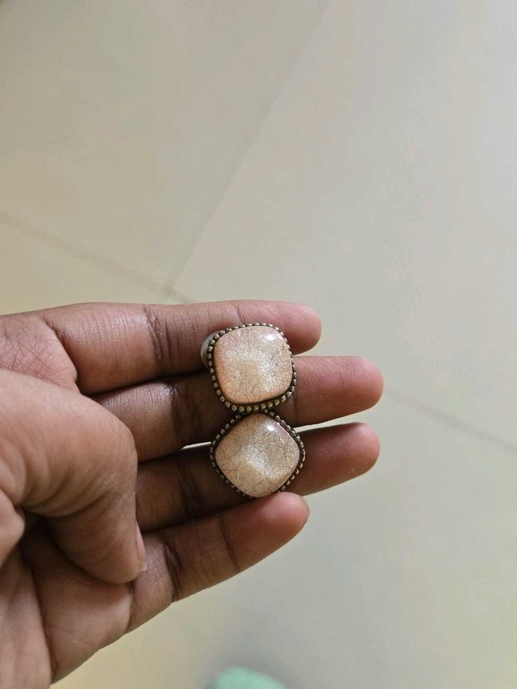 Unique Double Stone Ring