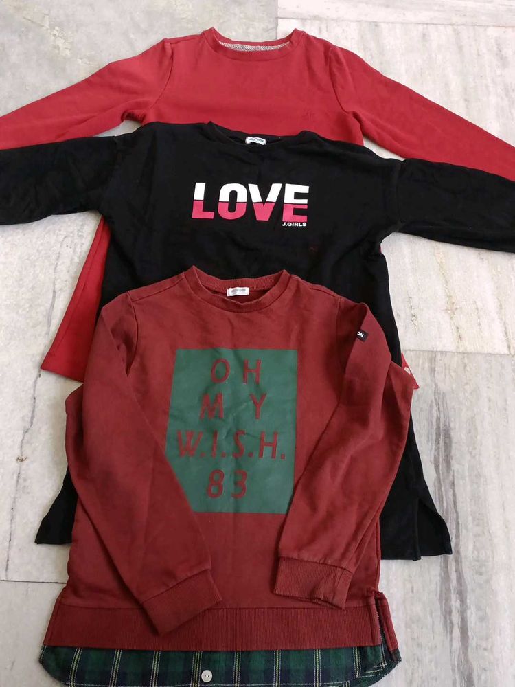 Girls' Graphic Long Sleeve Tops Bundle