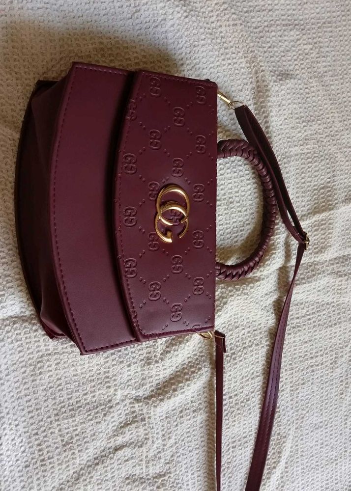 bag brown colour handbag
