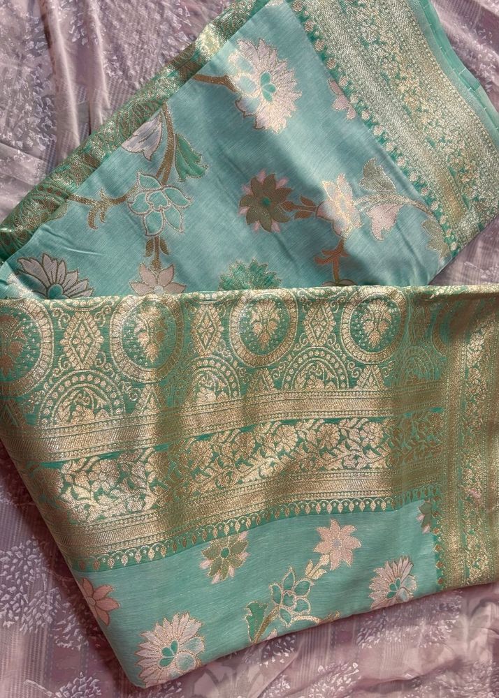New Cotton Silk Saree with Blouse (Women’s)