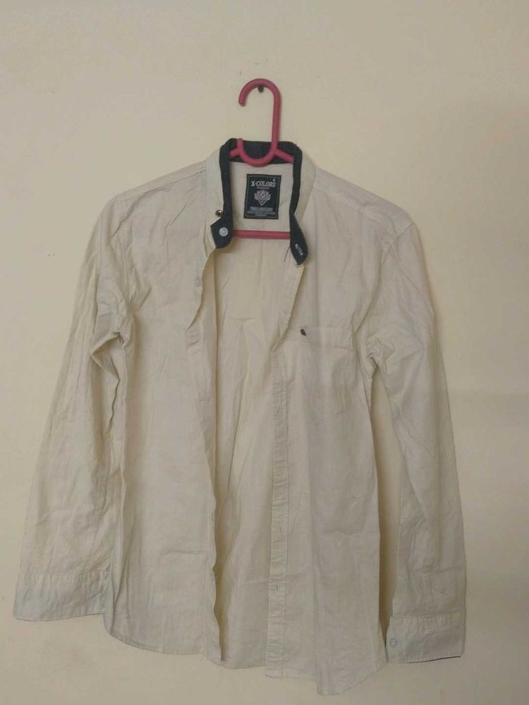 Men's Casual Cream Shirt
