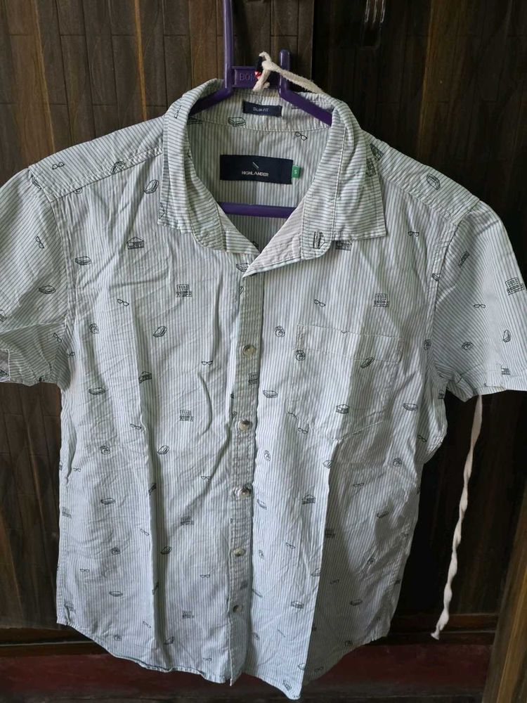 Men's Striped Short Sleeve Shirt