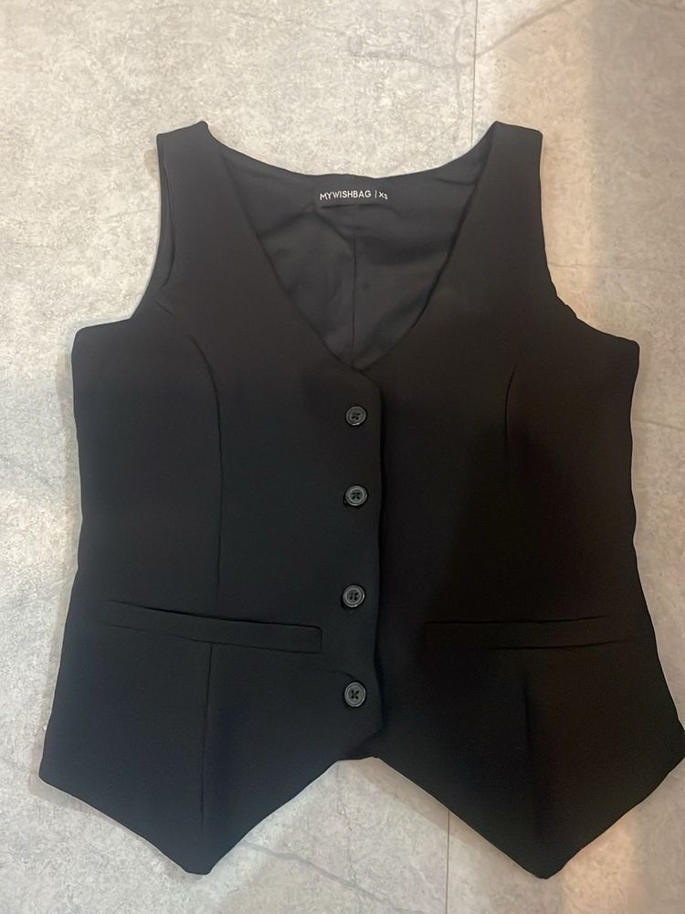 Black Casual Vest