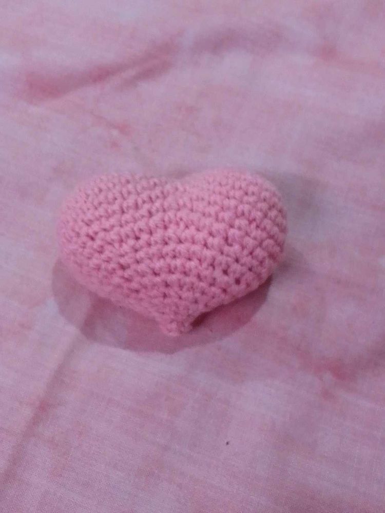 Handmade Crocheted Pink Heart