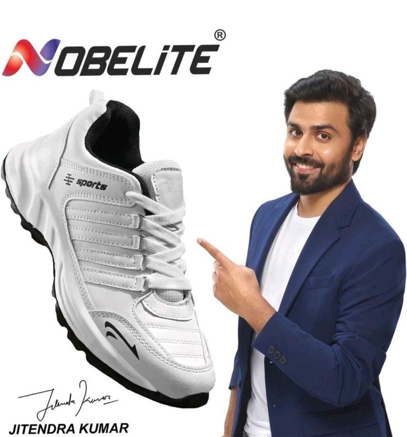 Nobelite White Sports Shoes