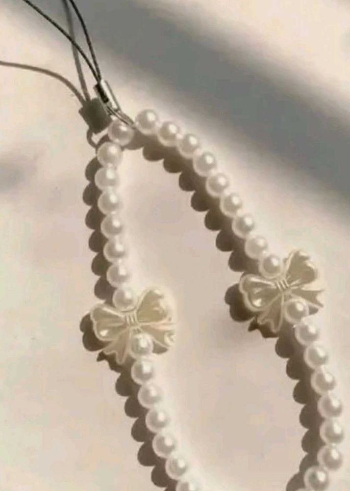 Pearl Beaded Phone Charm