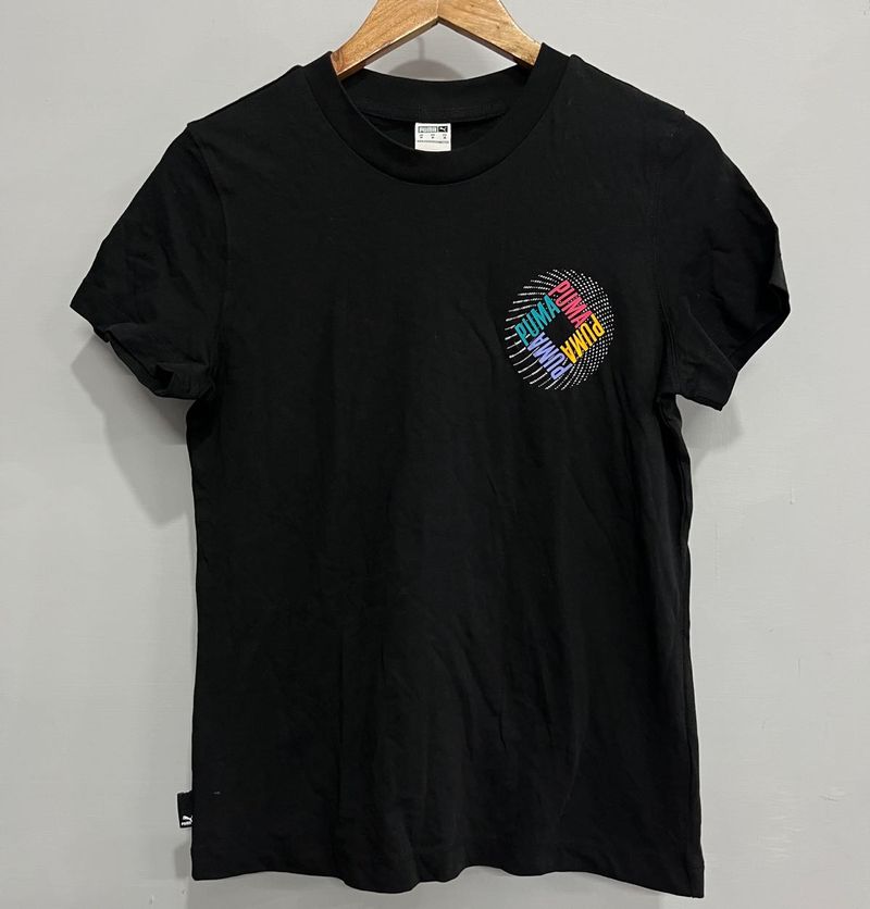 PUMA BLACK CASUAL T SHIRT