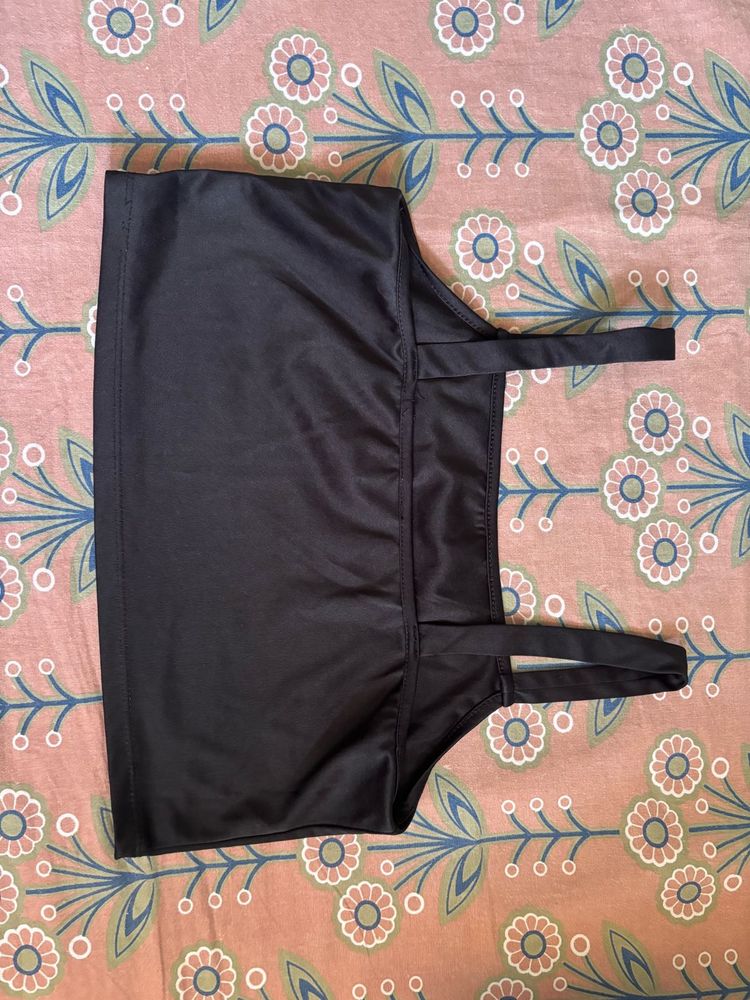 Sleek Black Crop Top