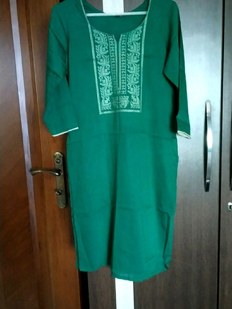 Silk Embroidered Kurti