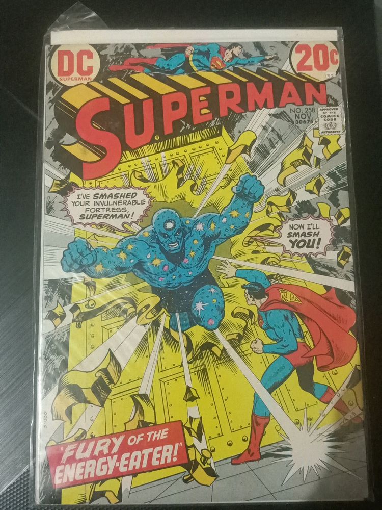 Vintage Superman Comic "Fury of the Energy-Eater!"