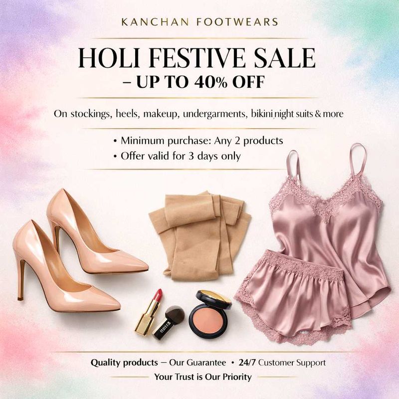 Kanchan Footwears Holi Festival Sale. [ Free Delhi