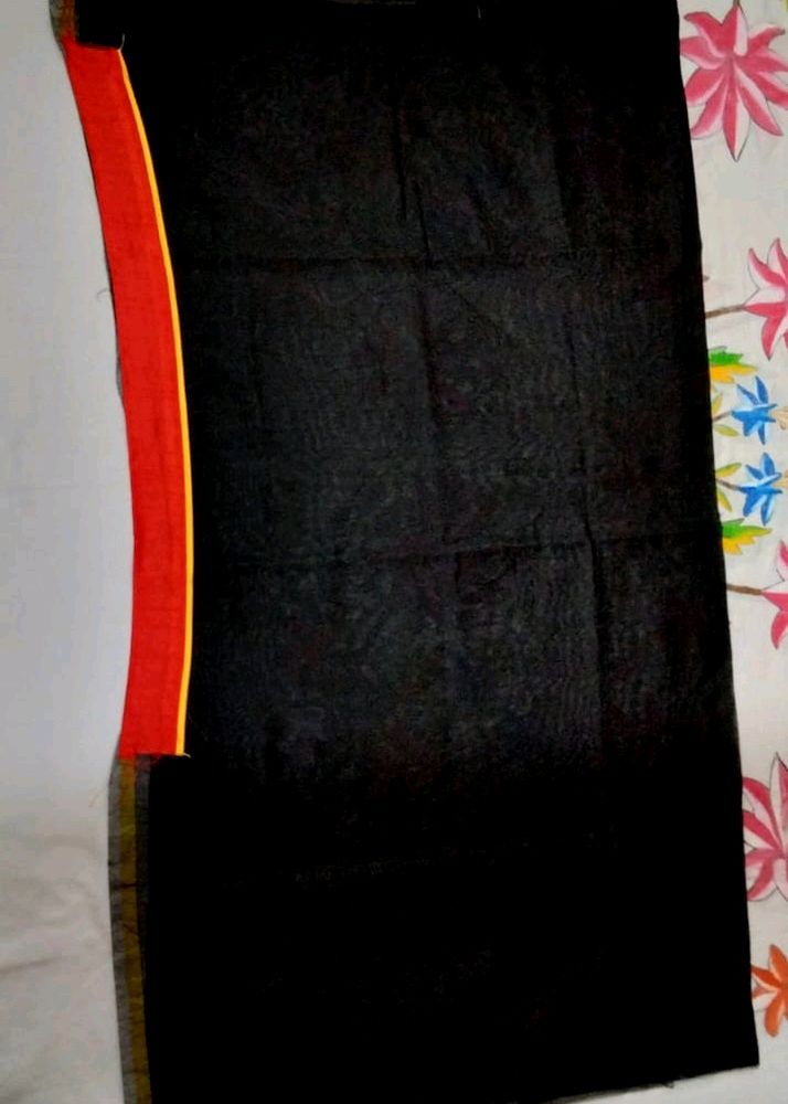Black Silk Blend Blouse Piece